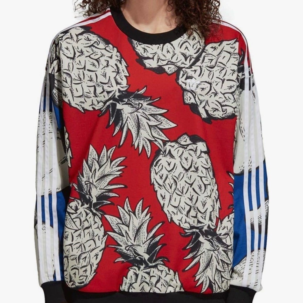Adidas Originals x The Farm Company pineapple print crewneck sweatshirt 0443
